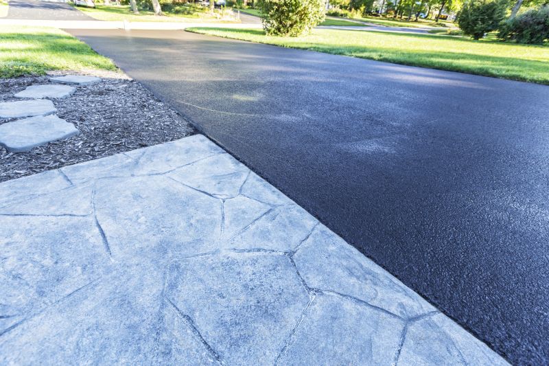 Blacktop Driveway with Fresh Seal